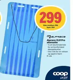 Coop Extra Alprace XLR Pro akematte, NOK 599, Medlemspris tilbud