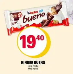 Coop Extra KINDER BUENO, NOK 19.4 tilbud