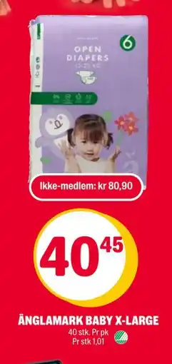 Coop Extra ÄNGLAMARK BABY X-LARGE, NOK 80.9, Medlemspris tilbud