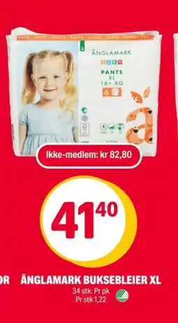 Coop Extra ÄNGLAMARK BUKSEBLEIER XL, NOK 82.8, Medlemspris tilbud