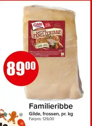 Familieribbe, NOK 89