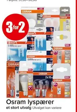 Spar Osram lyspærer tilbud