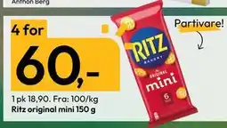 Gigaboks Ritz original mini 150 g, NOK 60 tilbud