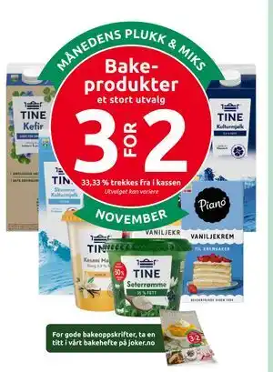 Joker Bakeprodukter et stort utvalg tilbud