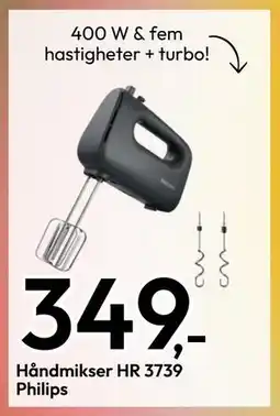 Gigaboks Håndmikser HR 3739 Philips, NOK 349 tilbud