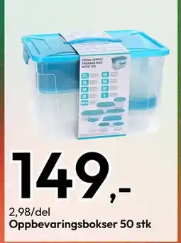 Gigaboks Oppbevaringsbokser 50 stk, NOK 149 tilbud