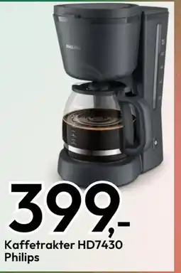 Gigaboks Kaffetrakter HD7430 Ph ilips, NOK 399 tilbud