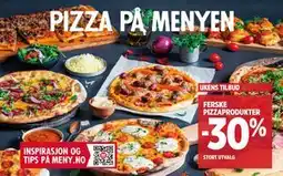 Meny FERSKE PIZZAPRODUKTER tilbud