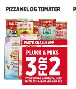 Meny PIZZAMEL OG TOMATER tilbud