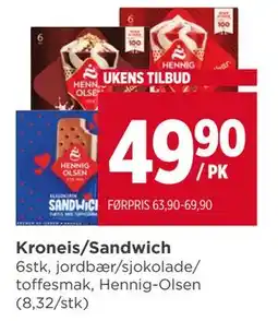 Meny Kroneis/Sandwich, NOK 49.9 tilbud