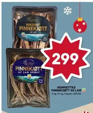 Coop Prix HENRIETTES PINNEKJØTT AV LAM, NOK 299 tilbud