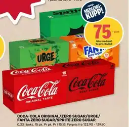 Coop Prix COCA-COLA ORIGINAL/ZERO SUGAR/URGE/ FANTA ZERO SUGAR/SPRITE ZERO SUGAR, Medlemspris tilbud