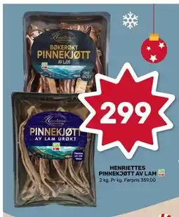 Matkroken HENRIETTES PINNEKJØTT AV LAM, NOK 299 tilbud