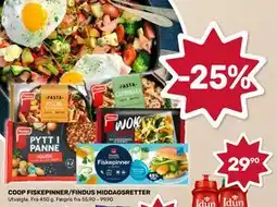 Matkroken COOP FISKEPINNER/FINDUS MIDDAGSRETTER tilbud