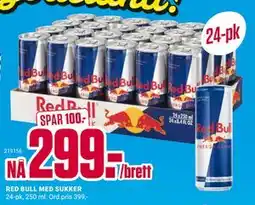 Europris RED BULL MED SUKKER, NOK 299 tilbud