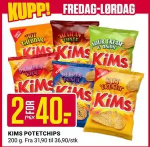 KIMS POTETCHIPS, NOK 40