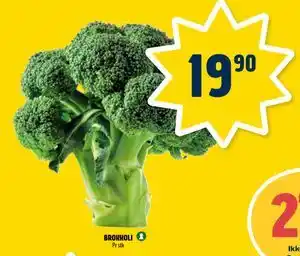 Coop Prix BROKKOLI, NOK 19.9 tilbud