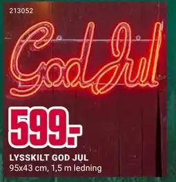 Europris LYSSKILT GOD JUL, NOK 599 tilbud