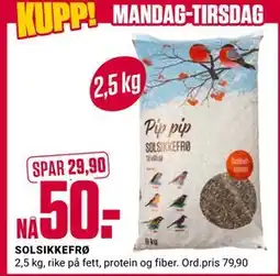 Europris SOLSIKKEFRØ, NOK 50 tilbud