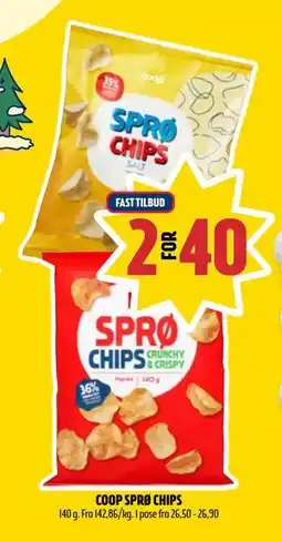Coop Prix COOP SPRØ CHIPS, NOK 40 tilbud