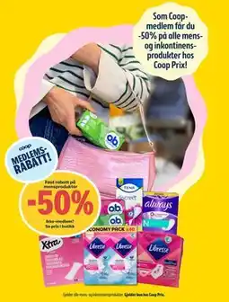Coop Prix mensprodukter tilbud