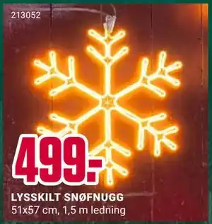 Europris LYSSKILT SNØFNUGG, NOK 499 tilbud