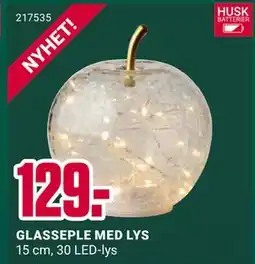 Europris GLASSEPLE MED LYS, NOK 129 tilbud
