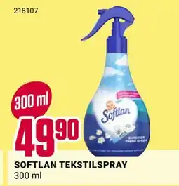 Europris SOFTLAN TEKSTILSPRAY, NOK 49.9 tilbud