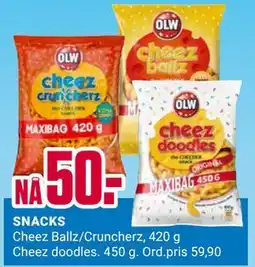 Europris SNACKS, NOK 50 tilbud