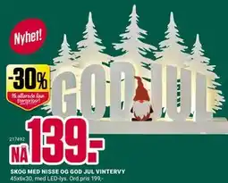 Europris SKOG MED NISSE OG GOD JUL VINTERVY, NOK 139 tilbud