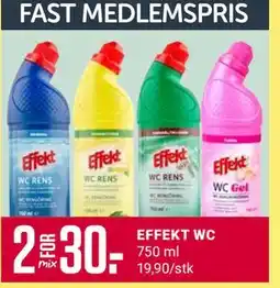 Europris EFFEKT WC, Medlemspris tilbud