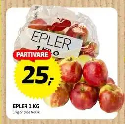 Bunnpris EPLER 1 KG, NOK 25 tilbud