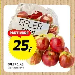 EPLER 1 KG, NOK 25