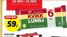 Bunnpris KVIKK LUNSJ, NOK 59 tilbud