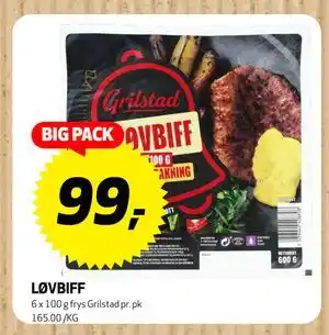 Bunnpris LØVBIFF, NOK 99 tilbud