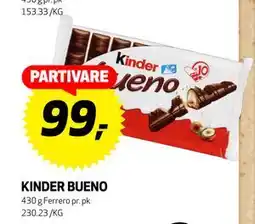 Bunnpris KINDER BUENO, NOK 99 tilbud