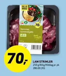 Bunnpris LAM STRIMLER, NOK 70 tilbud