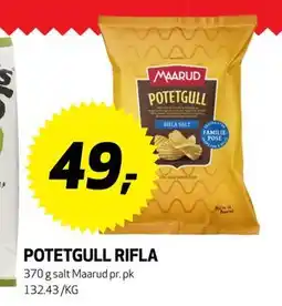 Bunnpris POTETGULL RIFLA, NOK 49 tilbud
