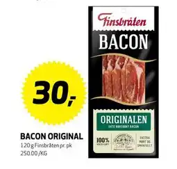 Bunnpris BACON ORIGINAL, NOK 30 tilbud