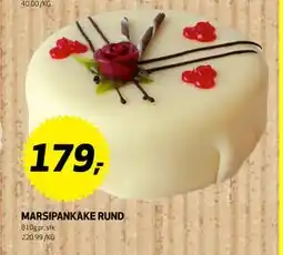 Bunnpris MARSIPANKAKE RUND, NOK 179 tilbud