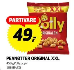 Bunnpris PEANØTTER ORIGINAL XXL, NOK 49 tilbud
