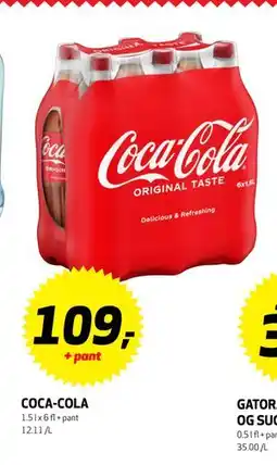 Bunnpris COCA-COLA, NOK 109 tilbud
