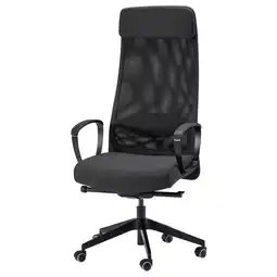 IKEA Markus Kontorstol, Vissle mørk grå, Stor tilbud