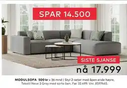 Skeidar Styl 2-seter, NOK 17999 tilbud