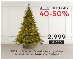 Gausdal kunstig juletre, NOK 2999