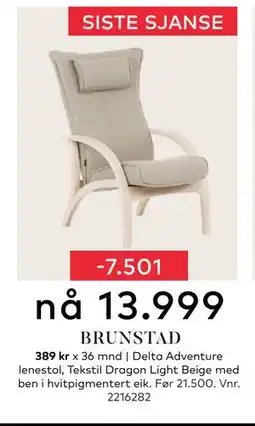 Skeidar Delta Adventure lenestol, NOK 13999 tilbud
