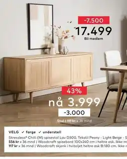 Skeidar Woodcraft skjenk, NOK 24999, Medlemspris tilbud