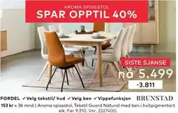Skeidar Aroma spisestol, NOK 5499 tilbud