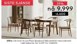 Skeidar A-Line Plank Spisebord, NOK 9999 tilbud