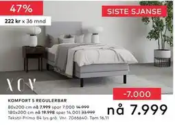 Skeidar KOMFORT 5 REGULERBAR tilbud